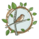 Šviesų slėnis logotipas – žvirblis lizde ant beržo šakos
