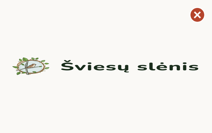 Neteisingai: Netempkite ir nesuspauskite