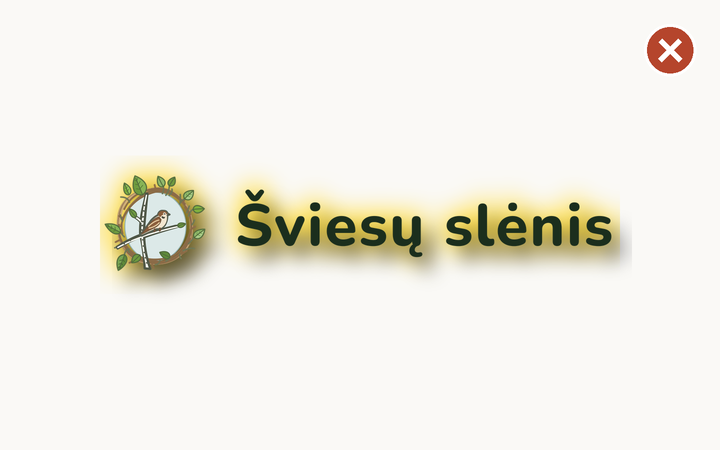 Neteisingai: Nepridėkite šešėlių ir efektų
