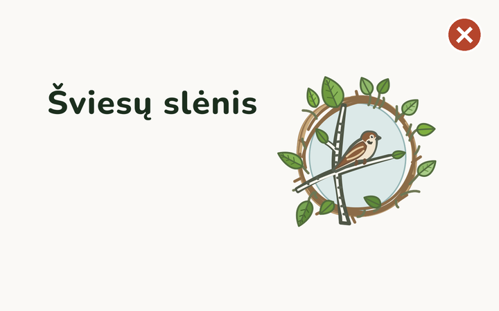 Neteisingai: Nekeiskite išdėstymo
